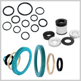 O-Rings, Quad Seals, Metal Bonded Components, Custom Molded Components, Mounts, Bellows, Washers / Gaskets, Backup Rings, Valve Seats, Mechanical Seals, Stem Seals, Seals, Valve Sleeves, Envelope Gasket, Wear Rings, Chevron Packing, Custom Component, Diaphragms
Guide Rings